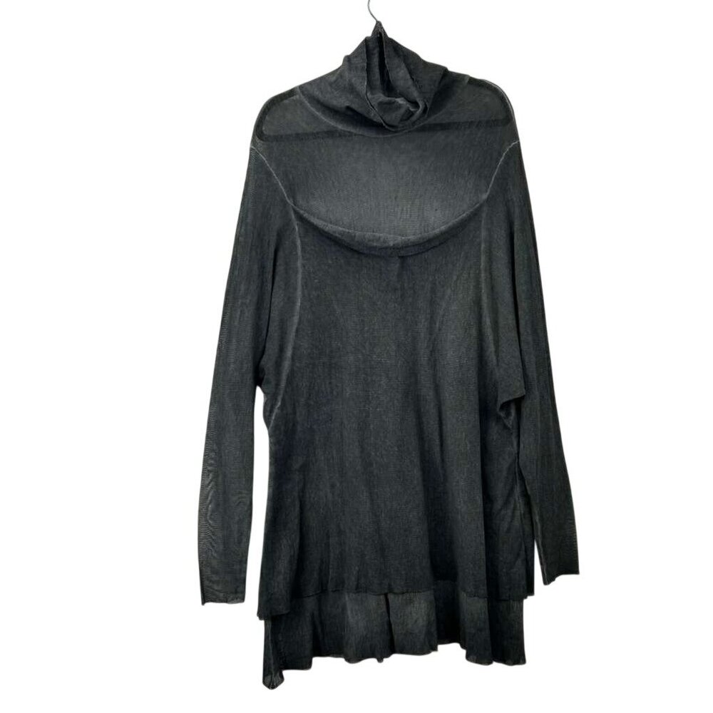 Cynthia Ashby Women's Size Large Gray Long Sleeve Tunic Dress - Picture 10 of 16